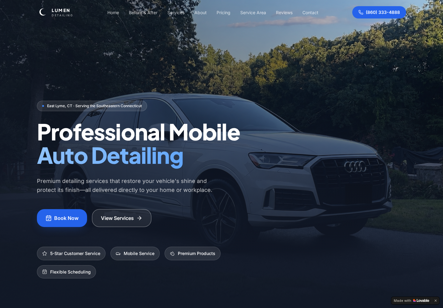 Shoreline Auto Detailing website designed by Arveon